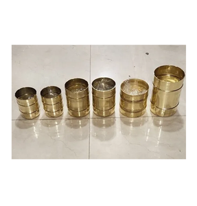 ชุดถ้วยตวงทองเหลือง 4 ใบ ขนาดต่างๆ สำหรับใช้ในโรงแรม บ้าน และครัว  ถ้วยตวงทองเหลืองเคลือบทอง ราคาสุดคุ้ม - Product Image 3