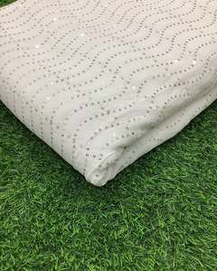 High Quality Sequin Embroidery Fabric 3D Floral Lace Fabric for Evening Dress Wedding Gown Garment - Product Image 4