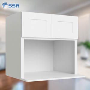 Meuble mural blanc moderne pour micro-ondes, prêt à assembler, écologique, armoires de cuisine, vente en gros de l'usine SSR VINA de Ho Chi Minh - Product Image 1