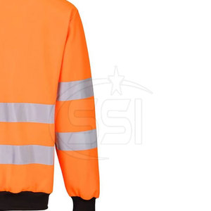 Reflective Safety Premium Sweatshirt Strong Fabric Construction Breathable Workwear Long Duration Use ANSI Class 2 <b>LED</b> Flash - Product Image 5
