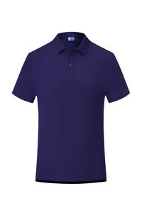 เสื้อยืดผู้ชายสีน้ำเงินรอยัล ผ้าคอตตอนเทอร์รี่ แขนสั้น สวมใส่สบาย ระบายอากาศได้ดี ทรงปกติ โลโก้ด้านหน้า แห้งเร็ว - Product Image 2
