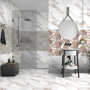 Carrelage mural en céramique blanc brillant 300x600, style minimaliste, pour bureaux d'entreprise haut de gamme et projets d'infrastructure commerciale - Product Image 1