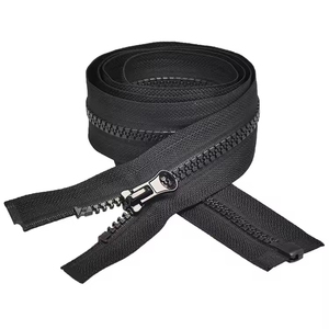 Fermeture éclair longue en résine plastique noire sur mesure pour vestes et doudounes, vente en gros directe usine - Product Image 1