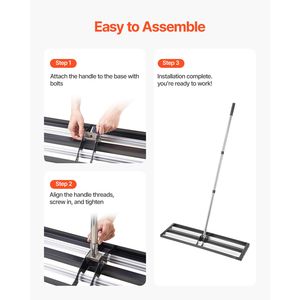 Rullo livellatore per prato in acciaio inossidabile rinforzato da 36 x 10 pollici con manico regolabile da 83,9 pollici, attrezzo da giardino in metallo - Product Image 4
