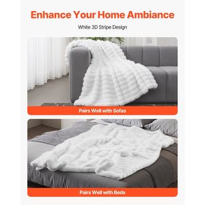 Couverture Polaire Ultra Douce en Fausse Fourrure, 50 x 60 Pouces, Mignonne, Petite, Légère et Moelleuse, 1270 x 1524 mm - Product Image 4