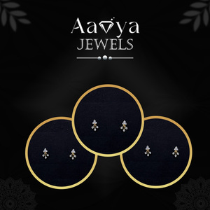Pendientes de Oro Sólido de 9K con 12 Diamantes Cultivados en Laboratorio con Claridad VVS-VS, Corte Brillante de Lujo, Certificados por HRD, Especiales para Novias, Estilo Indio - Product Image 5