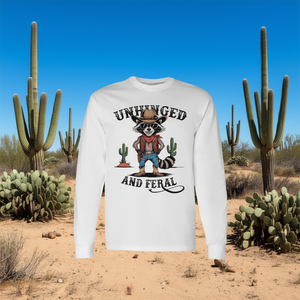 Camiseta de manga larga con estampado de mapache desenfrenado y salvaje para niño pequeño, cuello redondo, serigrafiada - Product Image 3