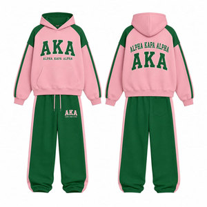 Ensemble de survêtement Alpha Kapa personnalisé, vêtements de sport pour sororité, veste d'entraînement et pantalon de survêtement assorti - Product Image 4