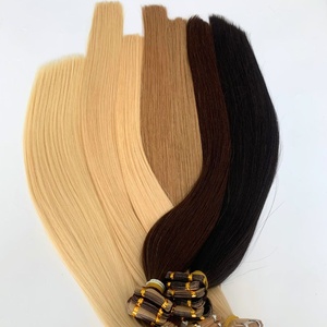 Wholesale 100% Human Remy European Straight Tape-in <b>Hair</b> Extensions Double-Drawn in All Colors Factory Price - Product Image 4
