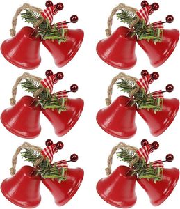 Campana colgante navideña de metal antiguo, la más vendida, para decoración del árbol de Navidad, uso festivo en el hogar y fiestas. - Product Image 1