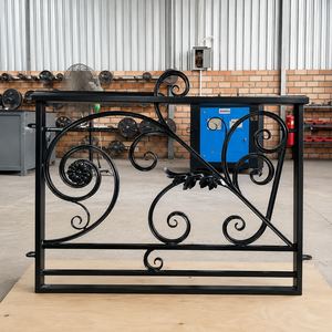Balcony <b>Railings</b> Outdoor Custom <b>Wrought</b> <b>Iron</b> Balustrade Luxury Decorative Metal <b>Railing</b> Design for Villa Hotel Residential Home - Product Image 4