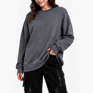 Sweat-shirts oversize tendance pour femmes, taille personnalisée, streetwear, style high street, épaules tombantes, manches longues, pull personnalisé, sweat-shirt imprimé sur mesure - Product Image 6