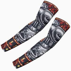 Manchon de cyclisme sans couture personnalisé, sublimé, résistant à l'eau, évacuant l'humidité, en polyester/spandex, protection UPF50+ - Product Image 2