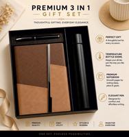 Ensemble Cadeau Personnalisé en Cuir PU Premium avec Logo Personnalisé, Carnet, Stylo, Gobelet 500ml, pour Entreprise, Célébrations