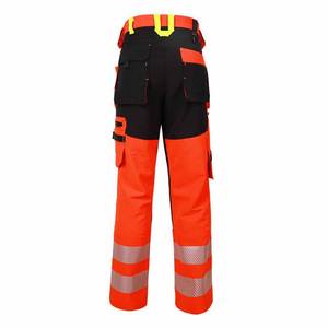 Pantalon de travail haute visibilité RICSA pour homme, certifié CE, en polyester, avec bandes réfléchissantes, genoux renforcés, résistance à l'abrasion - Product Image 2