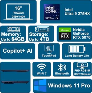 Alien ware 16X Aurora Gaming AI Laptop 16" WQXGA 240Hz (100% DCI-P3) Intel 24-core Ultra 9 275HX <b>64GB</b> <b>RAM</b> 2TB SSD GeForce - Product Image 2