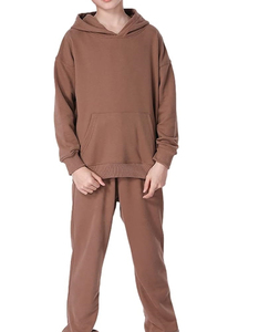 Ensemble de survêtement pour enfants respirant, de haute qualité, personnalisable et imprimé, 2 pièces, en coton biologique, pour bébés garçons, avec OEM ODM - Product Image 4