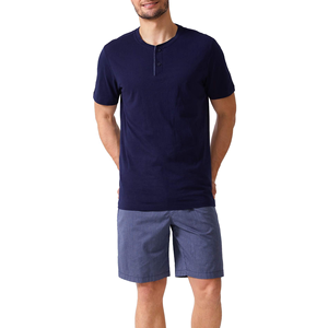 Conjunto de Camiseta y Pantalones Cortos de Verano para Hombre de Alta Calidad, Hecho a Medida, Transpirable, de Algodón, Dos Piezas - Product Image 1
