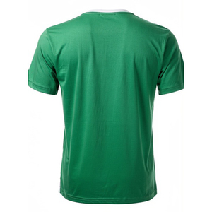 T-shirt décontracté à col en V et manches courtes pour homme, 100 % coton lavé, coupe classique, en jersey tricoté, couleur unie, pour hommes et femmes - Product Image 2