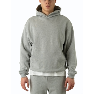 Sweat-shirts à capuche personnalisés tendance pour hommes, vente en gros, en polyester et coton, unisexe, vierges, avec logo sur mesure - Product Image 1