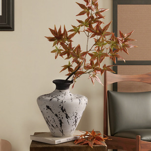 Vase en céramique moderne à effet d'<span class=keywords><strong>encre</strong></span> éclaboussée, style chinois, vase décoratif pour fleurs, pour la décoration <span class=keywords><strong>de</strong></span> la maison, du salon et <span class=keywords><strong>de</strong></span> la table - Product Image 3
