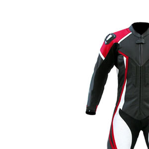 Veste de moto en cuir véritable pour homme, noir, rouge et blanc, manches longues, respirante, colorée, toutes saisons, pour adulte. - Product Image 4