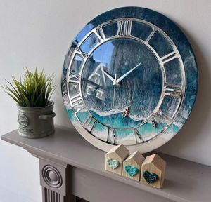 Round Resin <b>Wall</b> <b>Clock</b> Quartz Movement Roman Numeral Needle Display Analog <b>Decorative</b> Modern Living Room Hanging <b>Wall</b> <b>Clock</b> - Product Image 1
