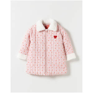 Chaqueta Acolchada Cortavientos OZKIZ para Niños, Diseño de Corazón Estilo Coreano, Moda de Invierno para Niñas de 2 a 6 Años, Venta al Por Mayor - Product Image 1