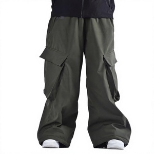 Pantalon de ski personnalisé à fermeture éclair durable pour homme RST imperméable coupe-vent respirant 100% polyester nylon OEM hiver snowboard - Product Image 1