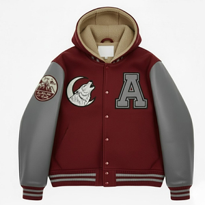 New Design Streetwear Style Men Hooded Varsity Jacket <b>For</b> <b>Sale</b> Vintage Style Men Wool Letterman Varsity Jackets - Product Image 1