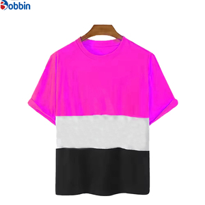 เสื้อยืดคอกลมแขนสั้นทรงหลวมสำหรับผู้ชายไซส์ใหญ่จากปากีสถาน ผ้าไหม/ผ้าฝ้าย แห้งเร็ว ระบายอากาศได้ดี สีสันตัดกัน เหมาะสำหรับฤดูร้อน - Product Image 5