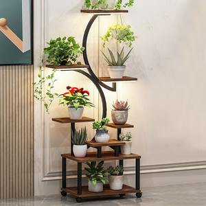 Support de pot de fleurs en fil métallique avec revêtement en poudre, support de plantes à plusieurs niveaux en métal pour jardin intérieur et extérieur - Product Image 2