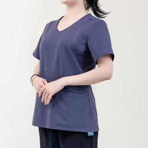 Cotton PE Spandex Comfortable Top <b>Scrubs</b> Medical <b>Scrubs</b> Uniform Nurse Men Anti-wrinkle Manufacture Verified <b>Clothes</b> - Product Image 1
