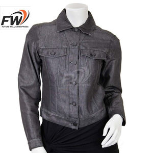 Nuevas Chaquetas Vaqueras Largas de Algodón Azul Oversize para Mujer, Chaquetas de Jean para Mujer al por Mayor, Abrigos Casuales de Mezclilla para Mujer - Product Image 1