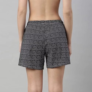 Wholesale Custom Logo <b>Hot</b> <b>High</b> <b>Waist</b> Elastic Quick Dry Breathable Ladies Running Sweat Shorts Polyester Cotton Blend Fleece - Product Image 3