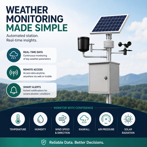 สถานีตรวจสอบสภาพอากาศอัตโนมัติอุตสาหกรรม | 4G mqtt Cloud SCADA | มี OEM - Product Image 1