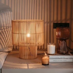 <b>Rustic</b> Style Bamboo Reading <b>Table</b> Lamp Luxurious Wood <b>Table</b> Lamps for Home and Hotel Decor Cheapest Price - Product Image 6