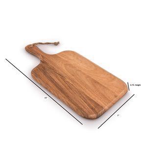 Tabla de Cortar de Madera de Acacia Premium, Tabla de Cortar de Madera Natural con Asa de Agarre, Perfecta para Carne, Queso, Pan, Verduras, Frutas - Product Image 5