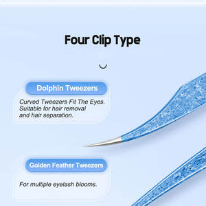 DANTRIC IMPLANTS Volume Boot Kit de pinces pour extensions de cils, ciseaux à ressort de précision, pointe lisse, forme nuage, poignées effet miroir - Product Image 5