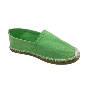 Espadrilles รองเท้าผ้าใบส้นเตี้ย,รองเท้าผ้าลินินสีพื้นกันลื่นจากร้าน Think