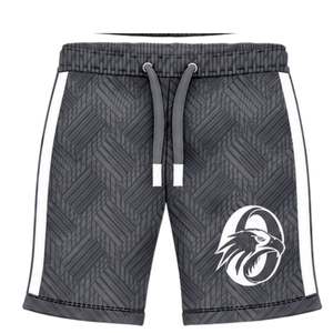 Shorts de sport noirs personnalisés pour l'entraînement athlétique, la gym, la course, avec cordon de serrage, séchage rapide, respirants, performance, ensemble uniforme d'équipe - Product Image 1