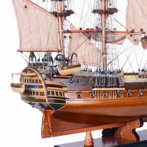 Maqueta de Madera del Fragata de la Marina Real HMS Surprise, Escala Media, Hecha a Mano, Ecológica, Pintada, 70Lx21Wx68H - Product Image 5