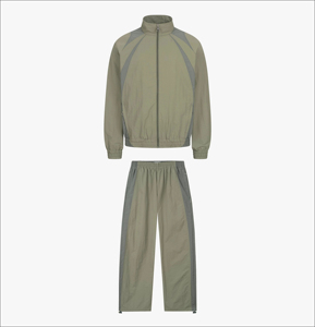 Conjunto de Chaqueta y Pantalones Cortavientos con Logotipo Personalizado para Hombre, Ropa Deportiva Transpirable de Alta Calidad para Correr, Entrenamiento y Fitness - Product Image 1