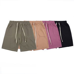 Short de sport décontracté pour homme en toile respirante non tissée de haute qualité, taille haute avec cordon de serrage, séchage rapide, style uni teint - Product Image 5