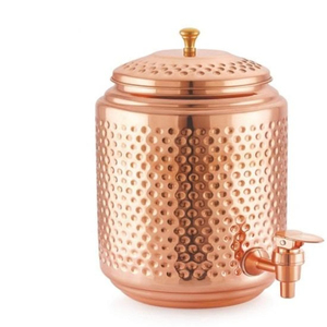 Modern Honeycomb Copper Beverage <b>Dispenser</b> With Metal Stand Luxury Copper Water Storage Tank with Tap For Home Hotel & Party - Product Image 6