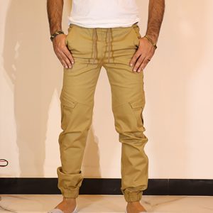 Pantalon cargo tactique pour homme, séchage rapide, résistant à l'eau, multi-poches, randonnée en plein air, vêtements de travail, gris, coupe régulière - Product Image 4