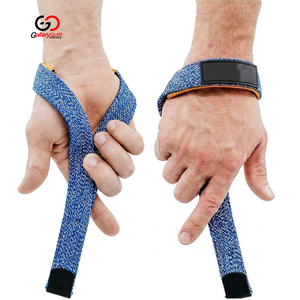 Bandes de poignet réglables pour la musculation avec fermeture Velcro, sangles de levage antidérapantes en coton pour l'entraînement en salle de sport et le fitness - Product Image 1