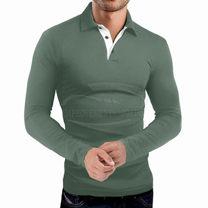 Nuevas ideas de productos personalizados, camiseta de rugby, camiseta de manga larga, camisetas polo teñidas de hilo de rugby de punto, ropa informal, camiseta - Product Image 2