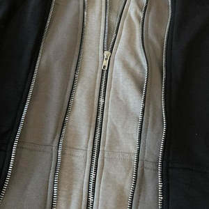 Sweat-shirt à capuche double couche pour hommes, tendance |   Sweat à capuche streetwear épais et chaud pour homme avec logo personnalisé, fermeture éclair, double couche - Product Image 5