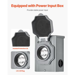 Kit Interruttore di Trasferimento Manuale 30 Ampere, 6 Circuiti Pre-cablati, Componenti per Generatore con Scatola di Ingresso Alimentazione NEMA L14 30P, Doppio Commutatore - Product Image 6